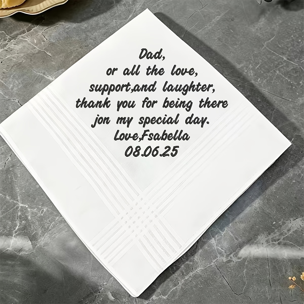 TEMU Mouchoir de mariage, Mouchoir de mariée personnalisé, Cadeau pour le , Anniversaire de mariage, Saint-Valentin, Anniversaire, Cadeau de mariage,