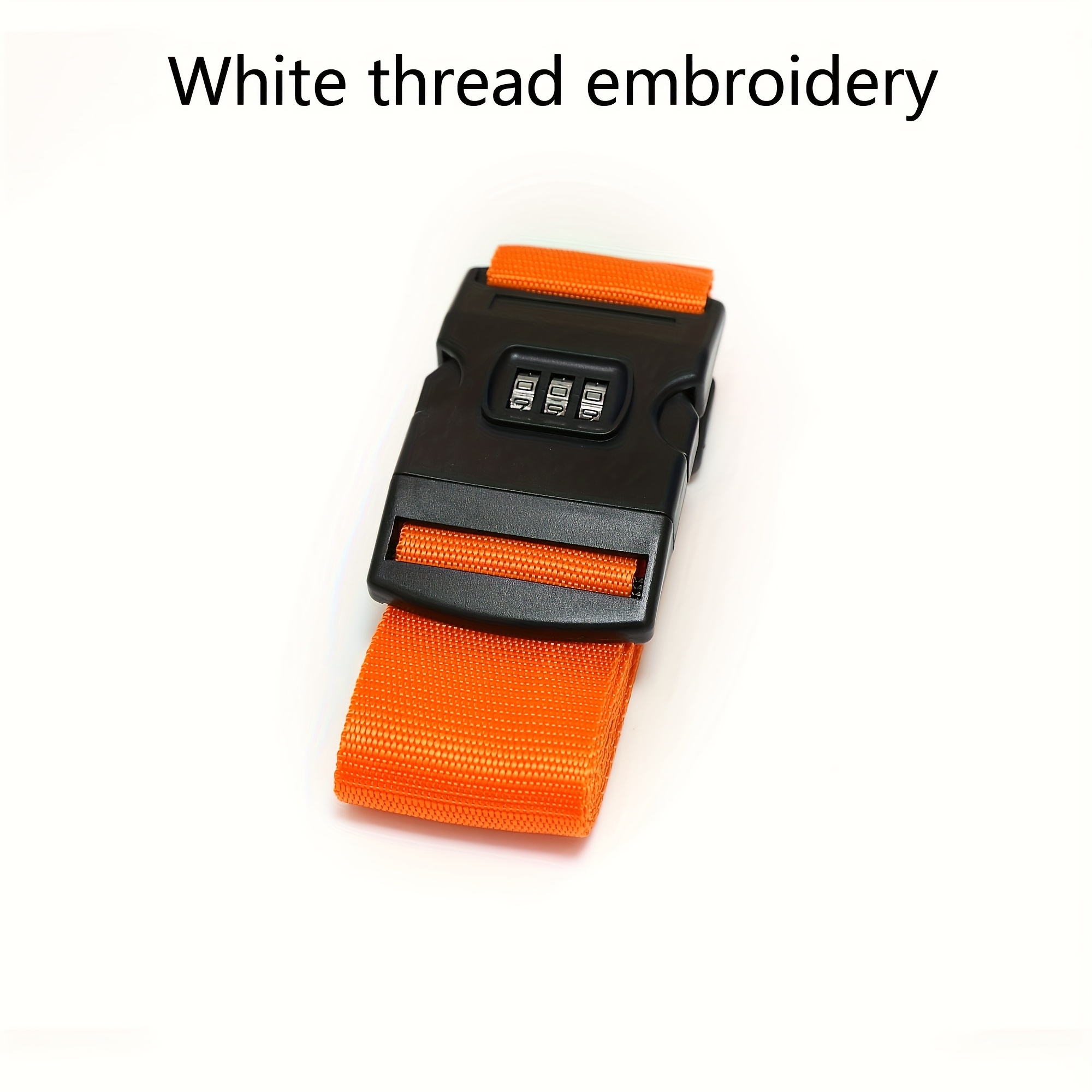 [customization] Strap, Embroidered With Name/text, Closure, Anti-theft, Suitable For Business And , Precise Customization Ultra-safe Durable Password Lock Travel Accessory