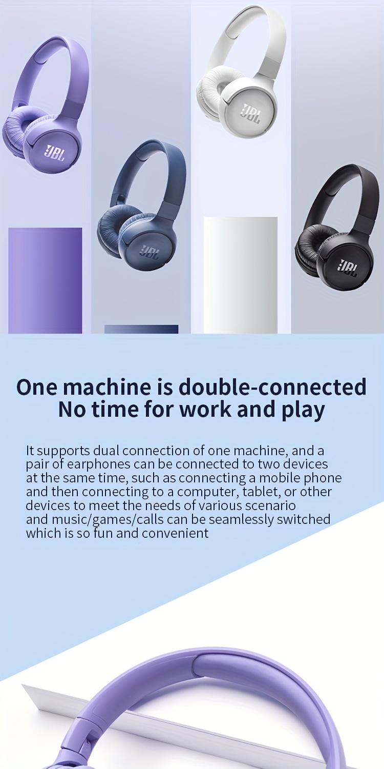 JBL TUNE 670NC Over-Ear Wireless Headphones with Noise Cancellation, Ideal for Music And Gaming, Lightweight And Comfortable for Outdoor Activities, Perfect for Sports Gifts, Featuring Long Battery Life And Premium Sound Quality