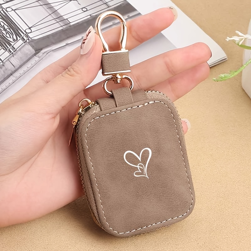 TEMU Étui de portable pour écouteurs avec motif double cœur et porte-clés, compatible avec for 1/2 et for 3/Pro//Pro3