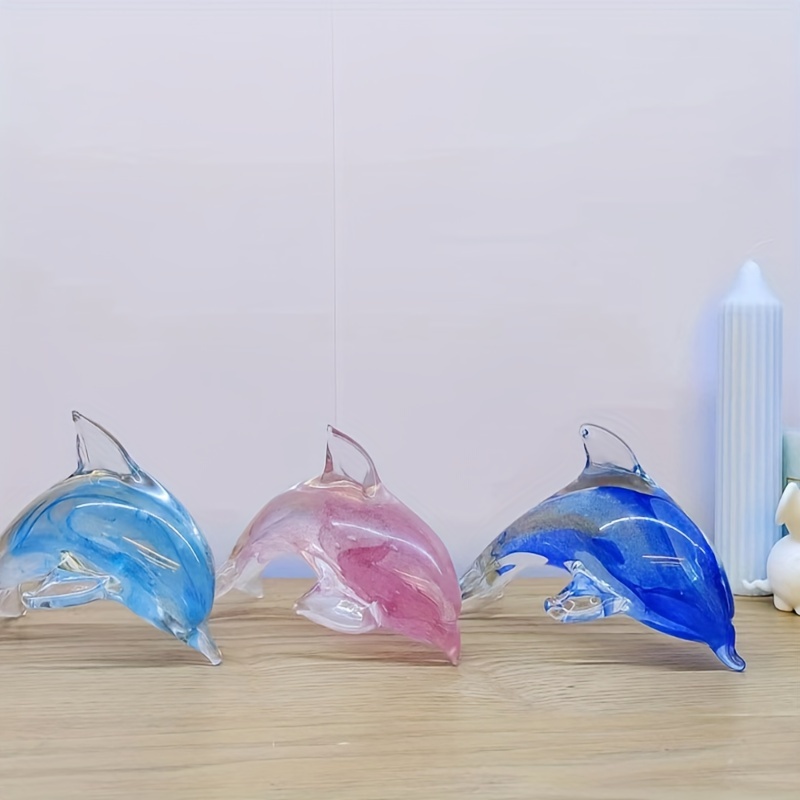 イルカガラスの置物ドルフィン彫刻 ガラスの置物 イルカ ドルフィン オーナメント ガラス雑貨