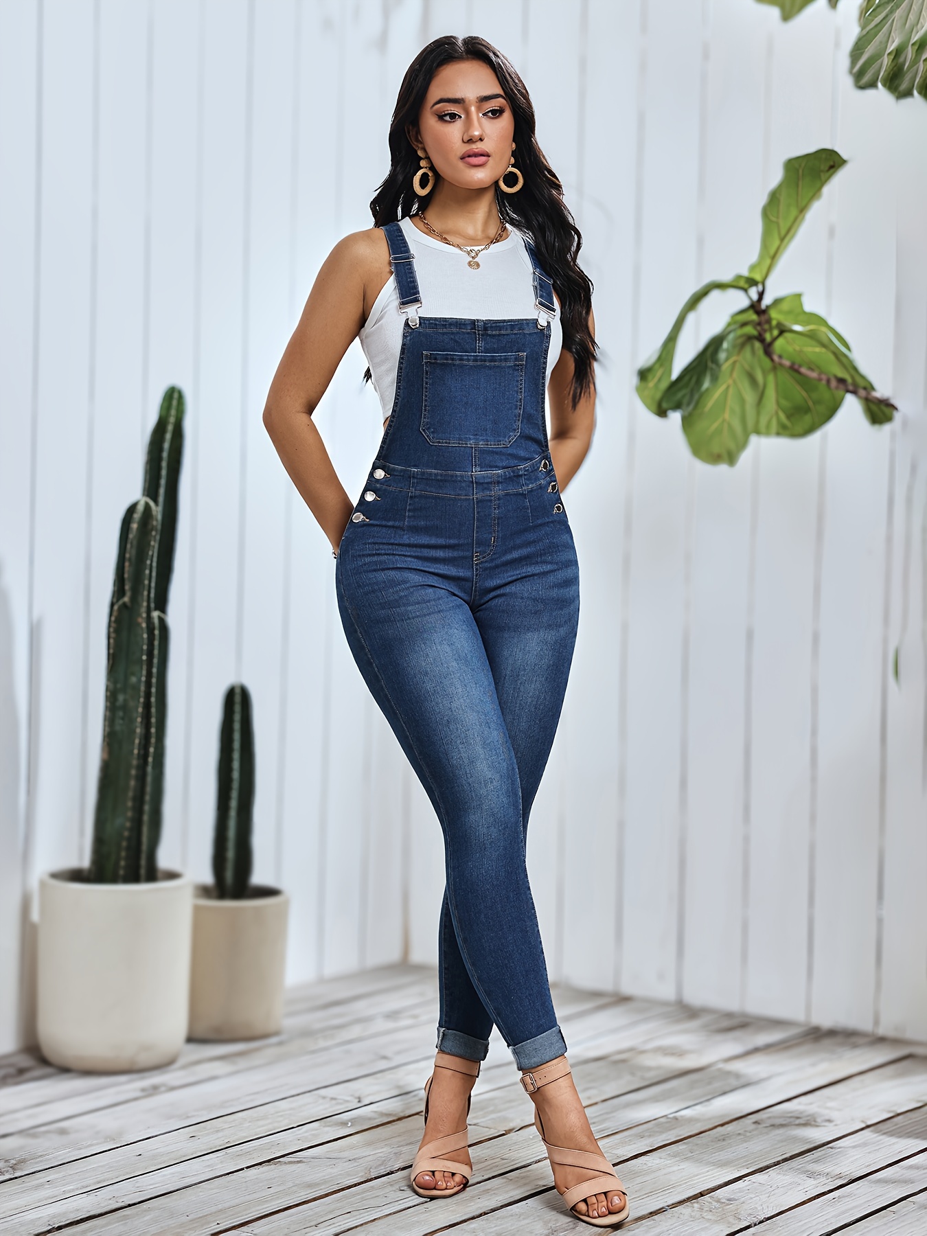 Womens Summer Polka Dots Loose Fitting store Denim Cotton Overalls With Pockets / Casual Overalls / Cotton Overalls / Summer Overalls For Women