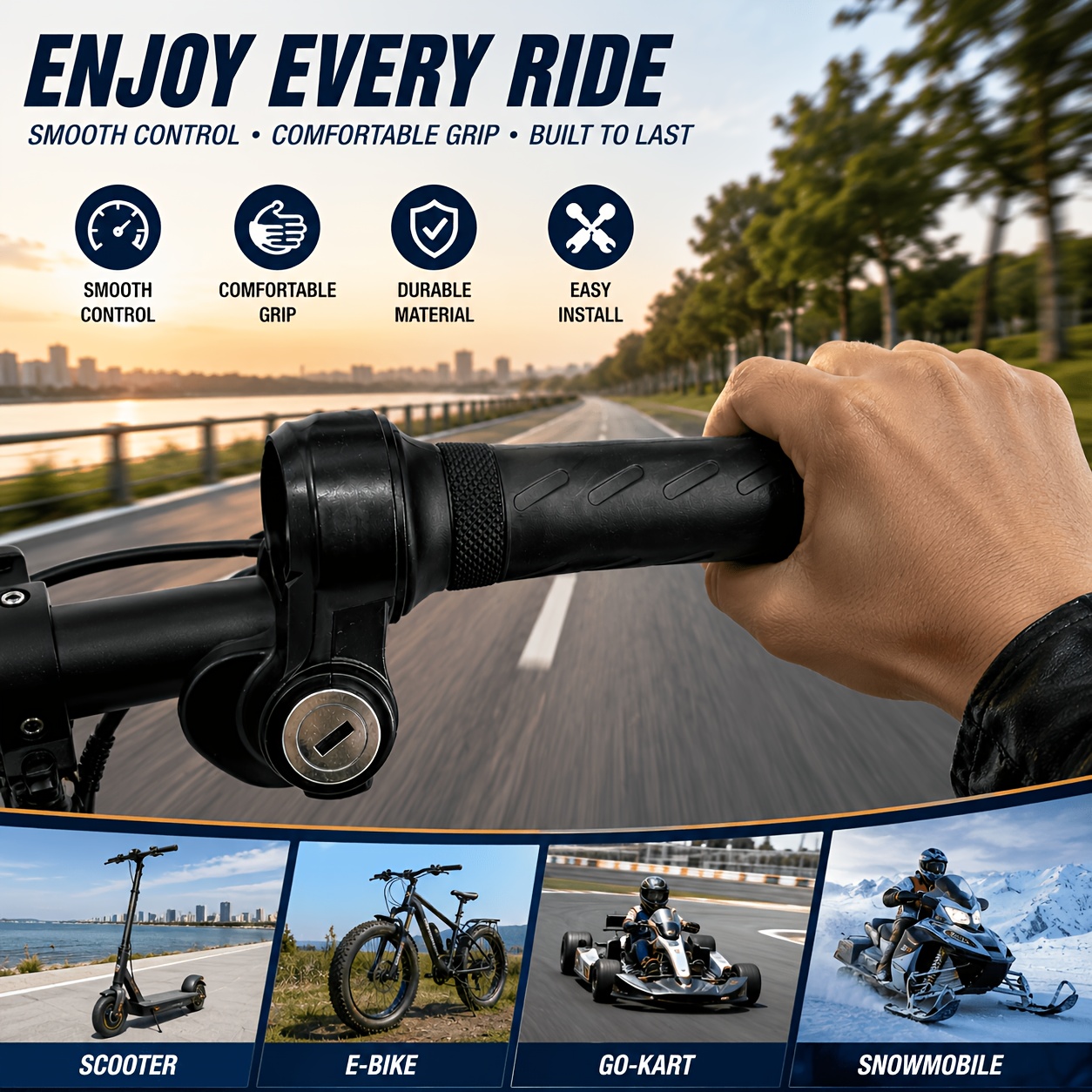 TEMU Motorcycle Throttle Handle, A Gift For Cycling Enthusiasts, Your Riding Companion