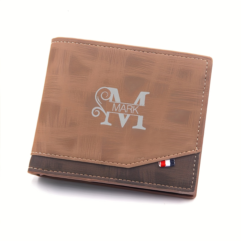 

Gajing Elegant Men's Engraved Wallet - Sleek Brown Synthetic Leather With Frosted , Multi-card Large Capacity & Custom Design - Ideal For Christmas, Birthday, Father's Day Gift