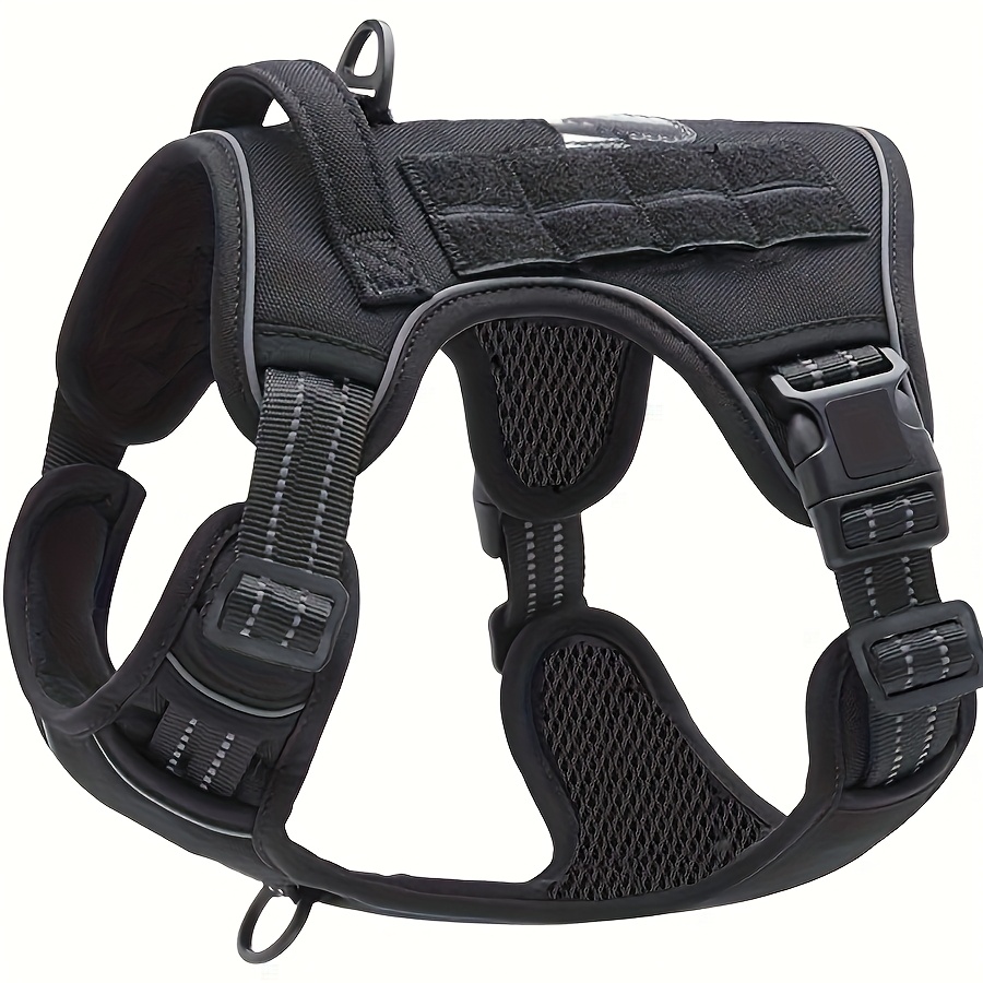 TEMU 1pc Harnais pour chien anti-pull, gilet réfléchissant pour animaux de compagnie avec poignée de contrôle, idéal pour les , la randonnée et les
