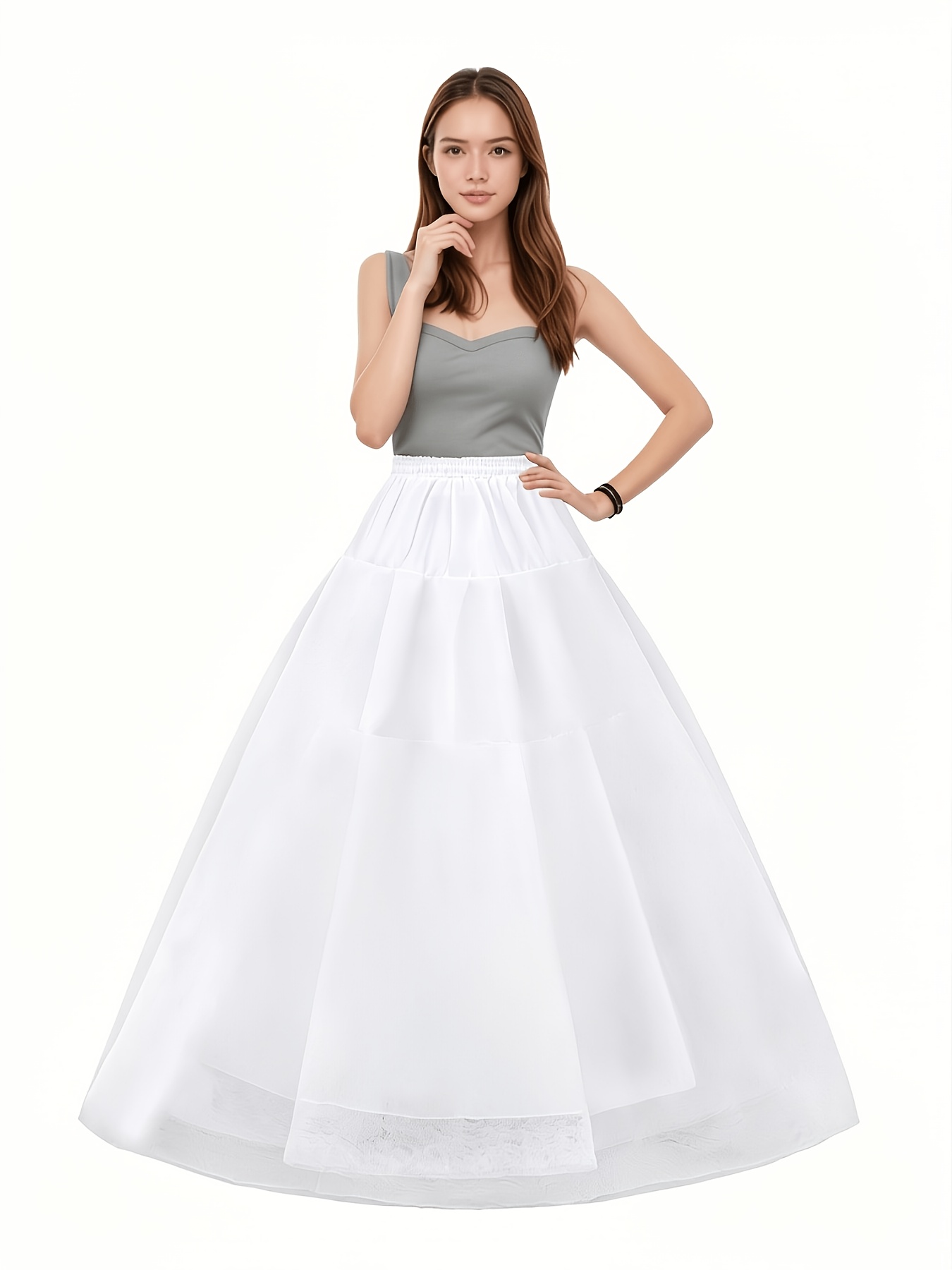navy blue dress for baby girl A-Line Sweep-Brush Taffeta Wedding Petticoats COCOMELODY CP0013008 main image 1