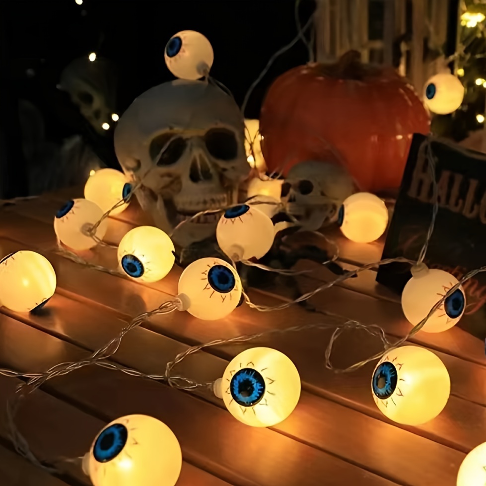 

1pc Halloween Decoration String Lights, 10 Led Pumpkin Lights, Battery Powered, No Remote Control, For Home, Outdoor, Garden, Patio, Window, Doorway, Halloween And Party Decor