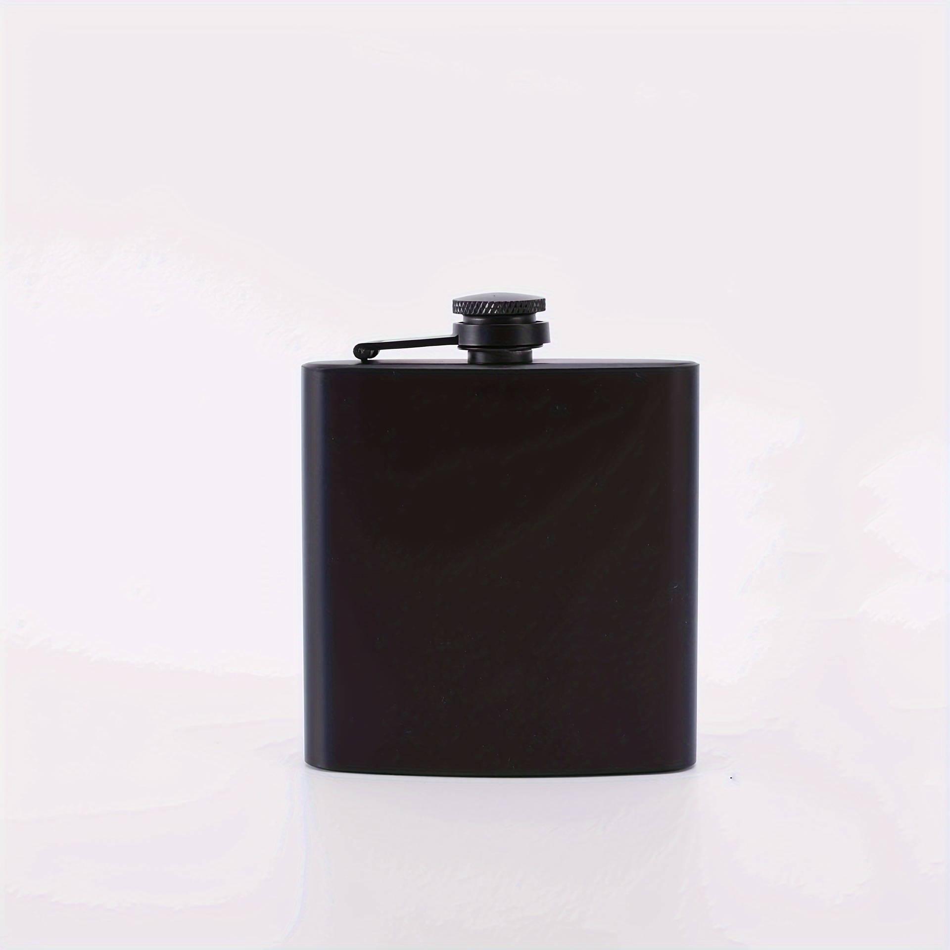 E-shop 1 Stück Mattschwarze 6oz Edelstahl Mini-Flasche für Männer – Ideal für Outdoor, Wandern und Reisen