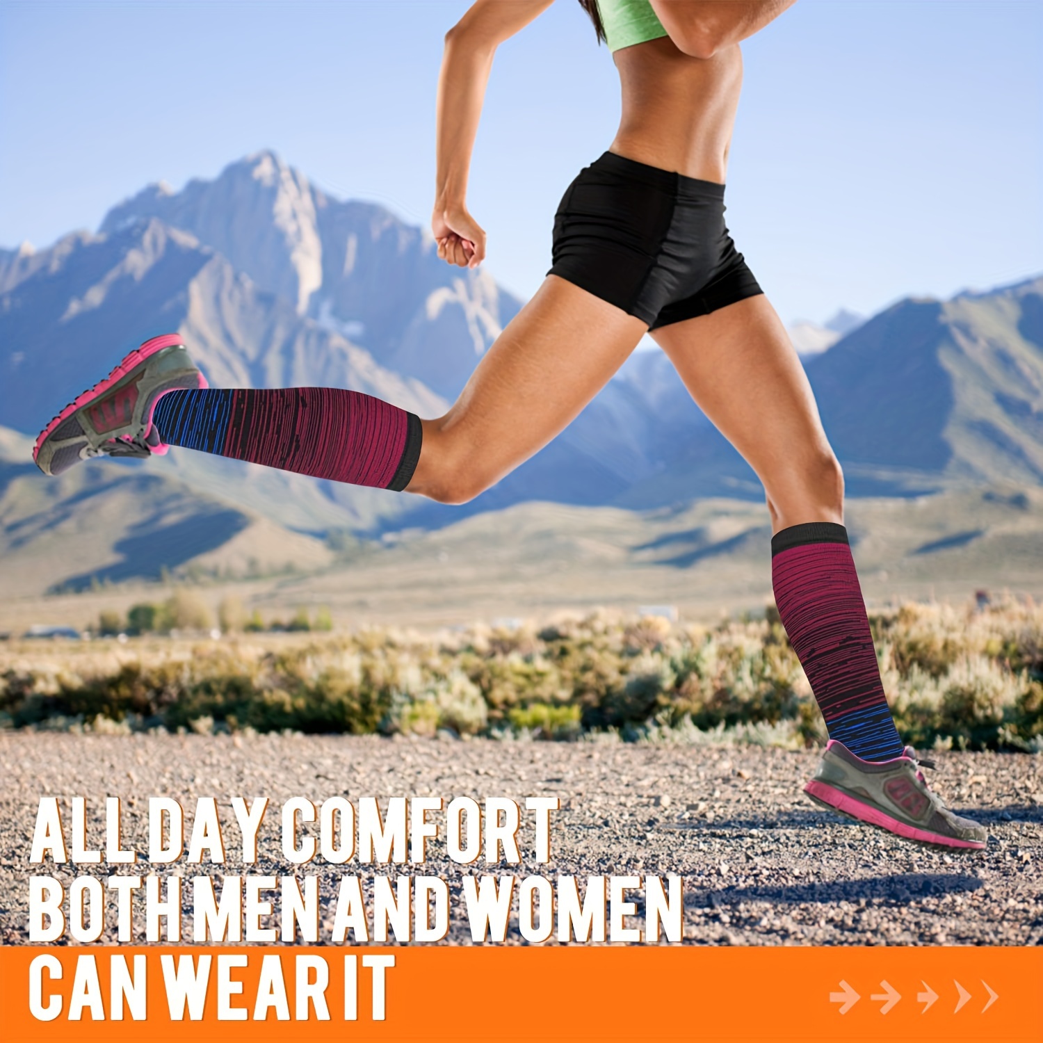 pairs compression socks women men open toe knee high Temu