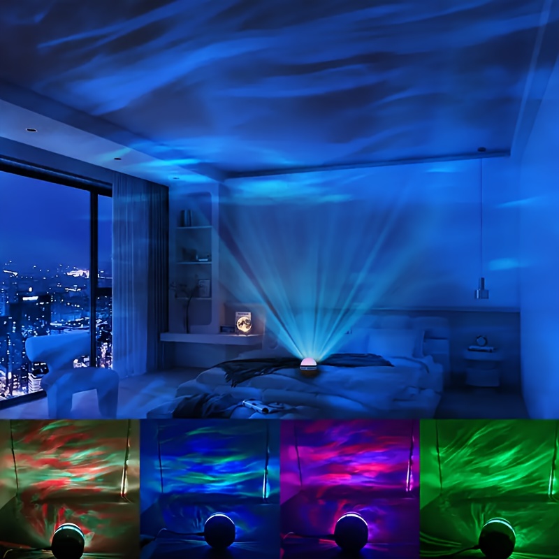LED Aurora Projection Light - Northern Lights Effect | Remote-Controlled Color-Changing Light Show for Bedroom, Living Room, Office, and Party Decor | USB-Powered Lighting Decoration, Perfect Gift for Teens