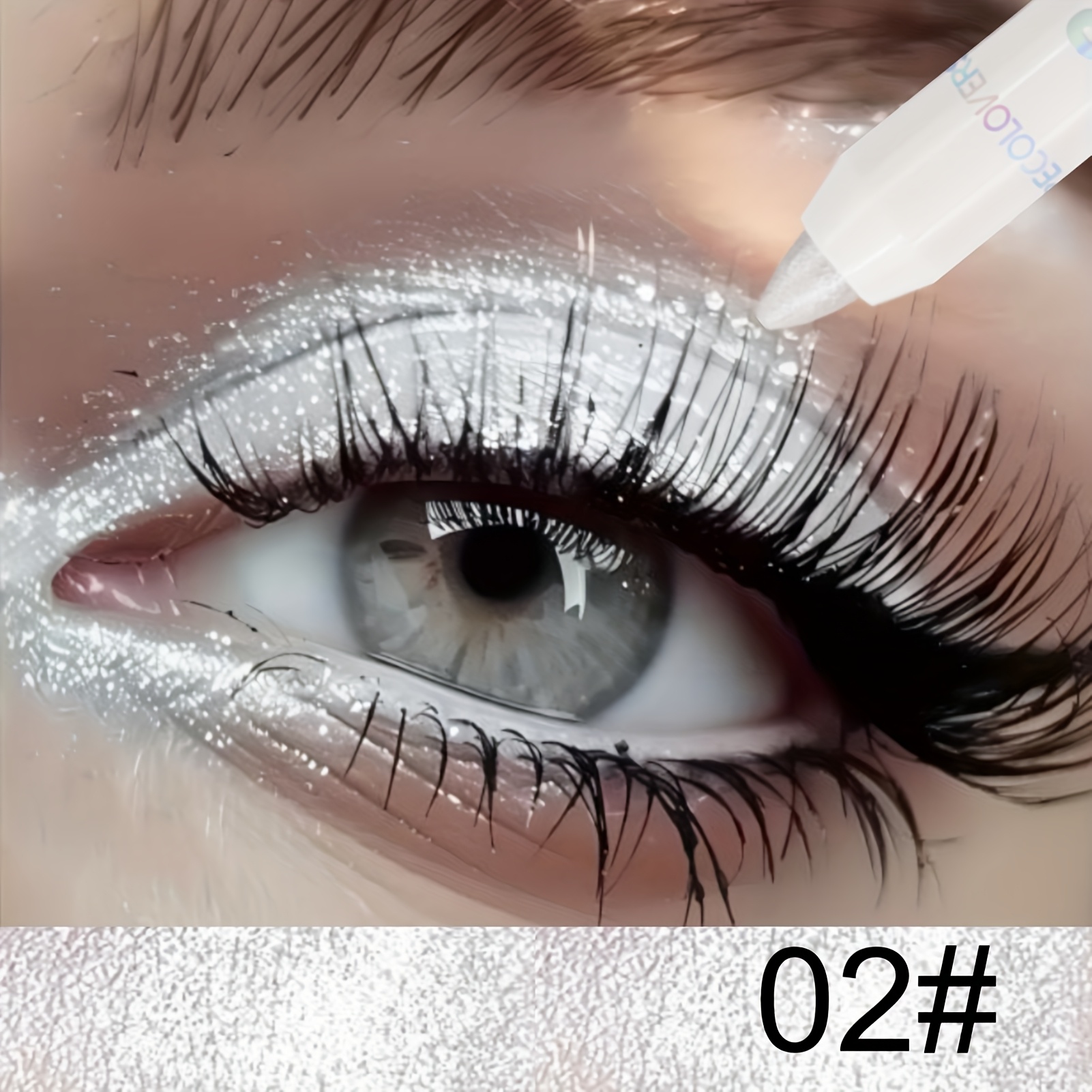 Image of 1pc Shimmering Eye Highlighter, Durable Brightening Eyeshadow For Corners, Richly Pigmented, Effortless To Blend, Smooth Texture, Ideal For Christmas And Festive Gatherings