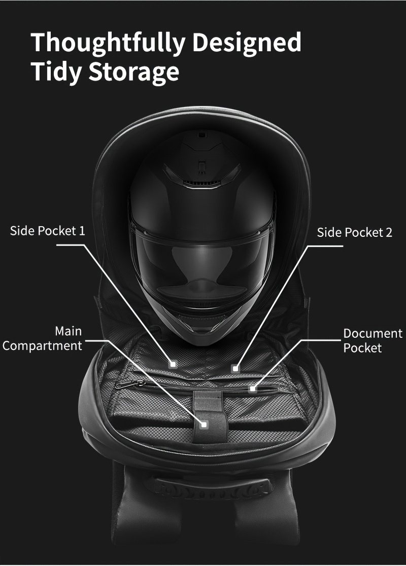 Sac à Dos Intelligent LOY Black Knight en Fibre de Carbone avec Double Écran à Motif Oculaire Personnalisable, Contrôle Sans Fil, Grande Capacité pour Cyclisme en Extérieur