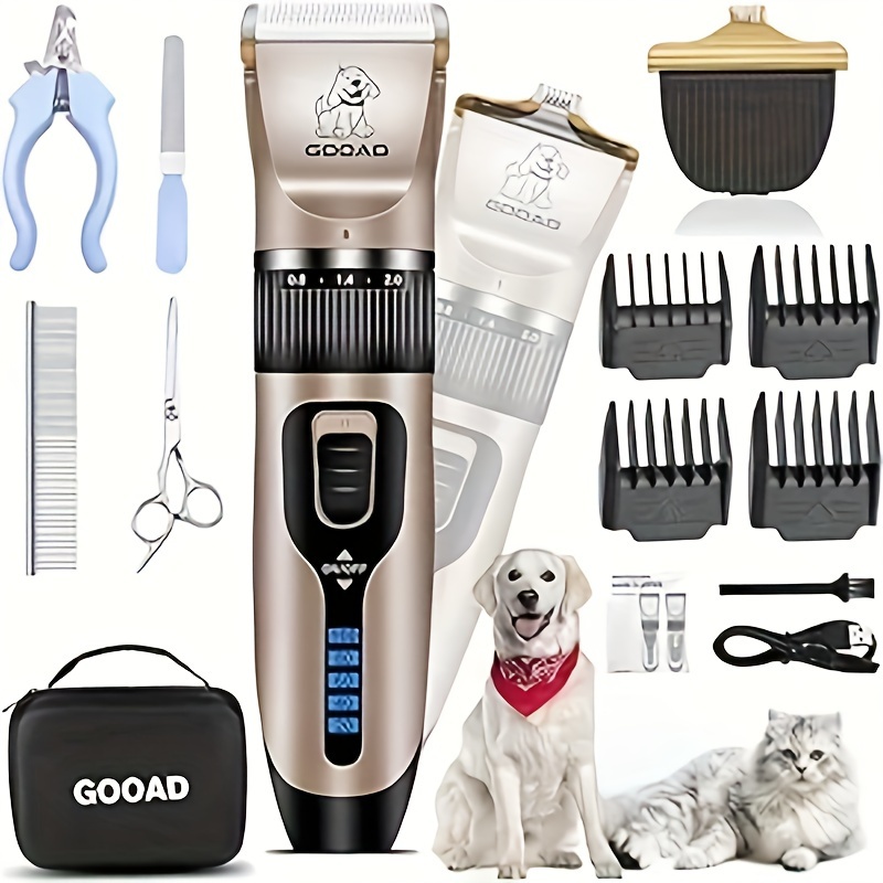 

Gooad Dog Clippers Grooming Kit And Paw Trimmer, Cordless, , Electric Quiet, Rechargeable, Dog Trimmer Grooming Tool, Pet Hair Clippers For Coats, Shaver For Small And Large Dogs Cats