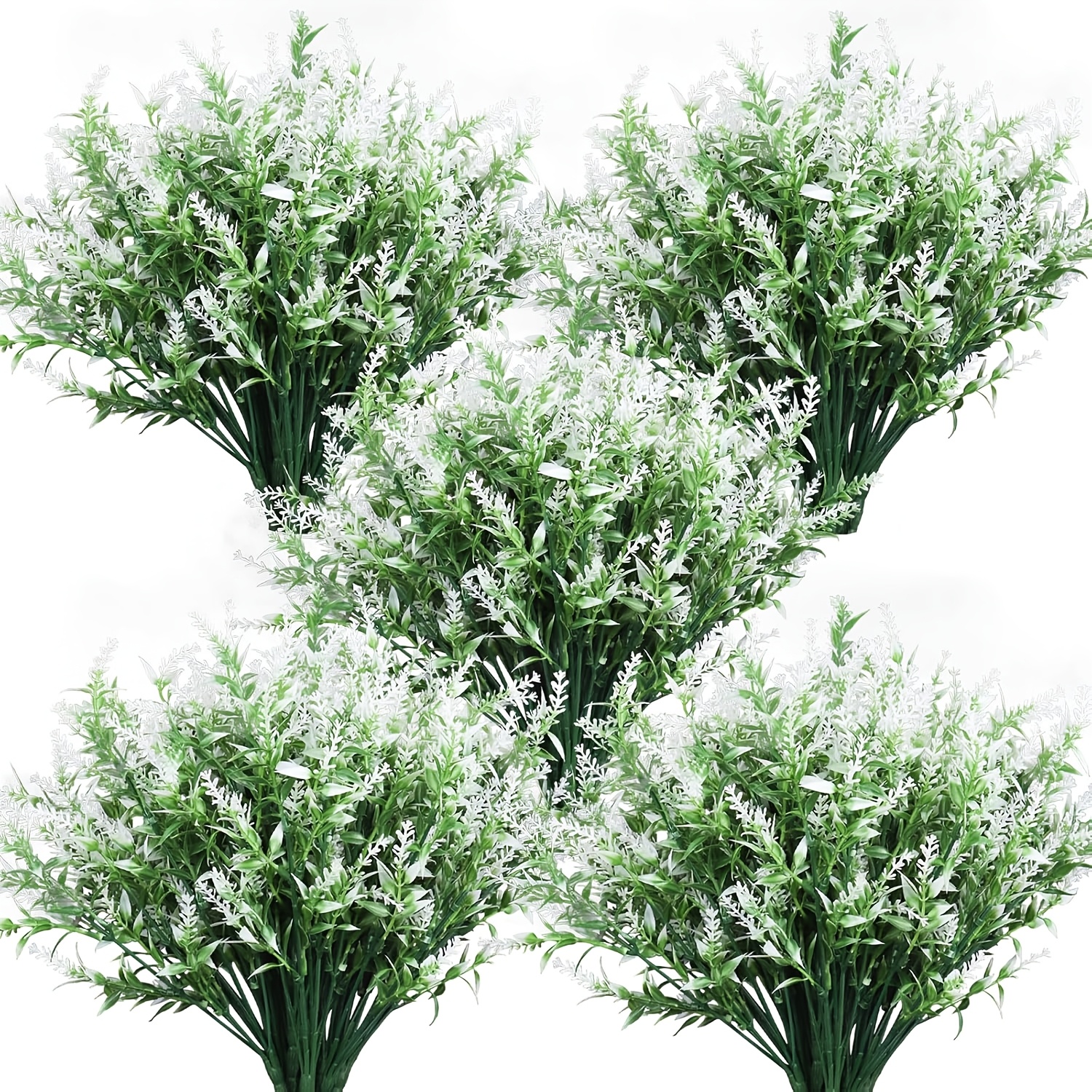 36pcs Artificial Plants For Outdoor Use, Uv- Faux Including Lavender, Artificial Shrubs For Porch, Garden, Window Boxes, And Home Decor