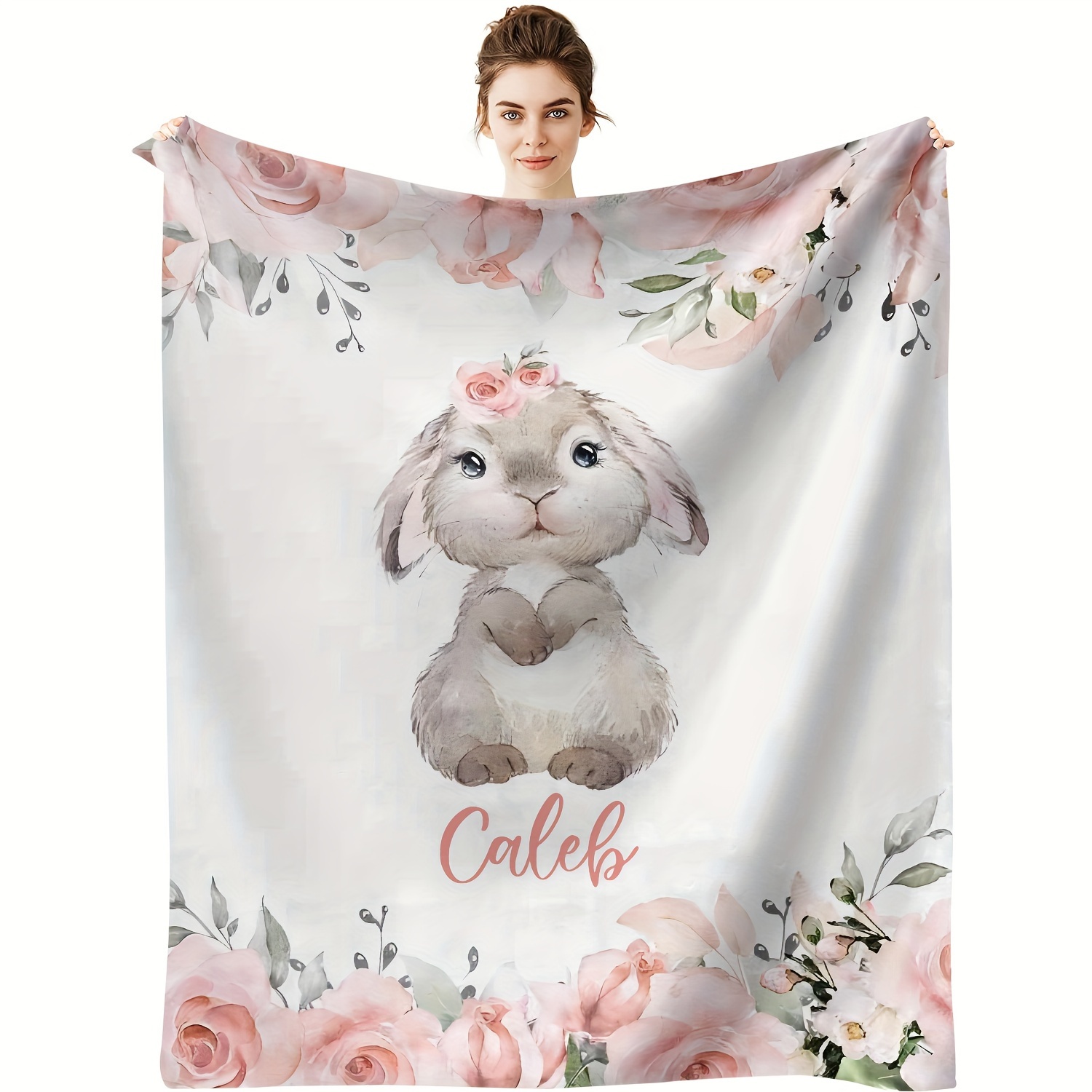 

1pc Custom Blanket Name Customized Blanket Personalized Customized Gift Blanket Soft Flannel Sofa Blanket