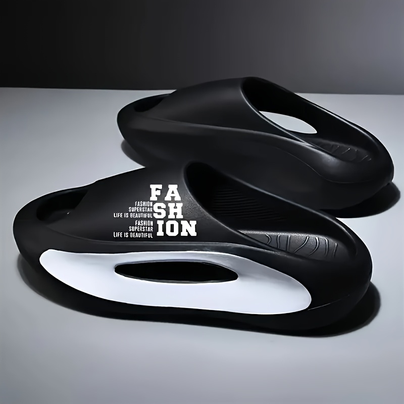 vmi Men's Open-Toe EVA Slides - Comfortable, Non-Slip Casual Sandals with Arch Support, Red & White, All-Season Outdoor Footwear