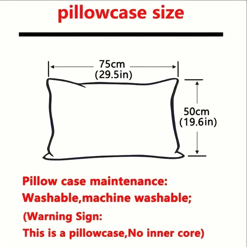 2pcs heart print pillowcases envelope closure machine washable soft and breathable home bedding 2pcs set pillow inserts not included Product details 2