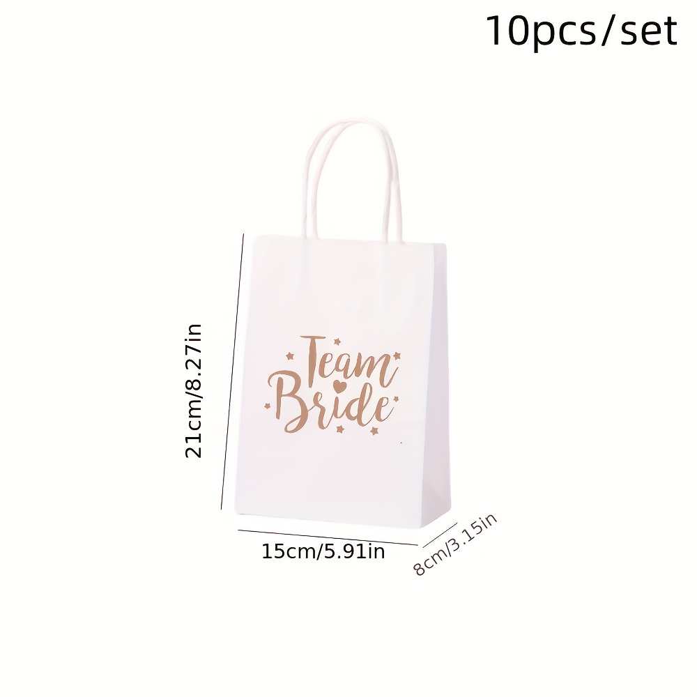 E-shop Geschenk für Sie/Ihn 10 Stück Hochzeitsdekorationen, Braut Kraftpapier Tragetaschen zur Aufbewahrung, Geschenke für Brautjungfern,