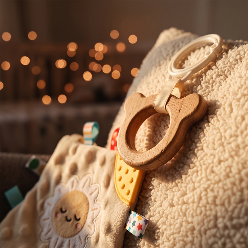 Lamb Plush Fabric Pacifier Blanket Toy