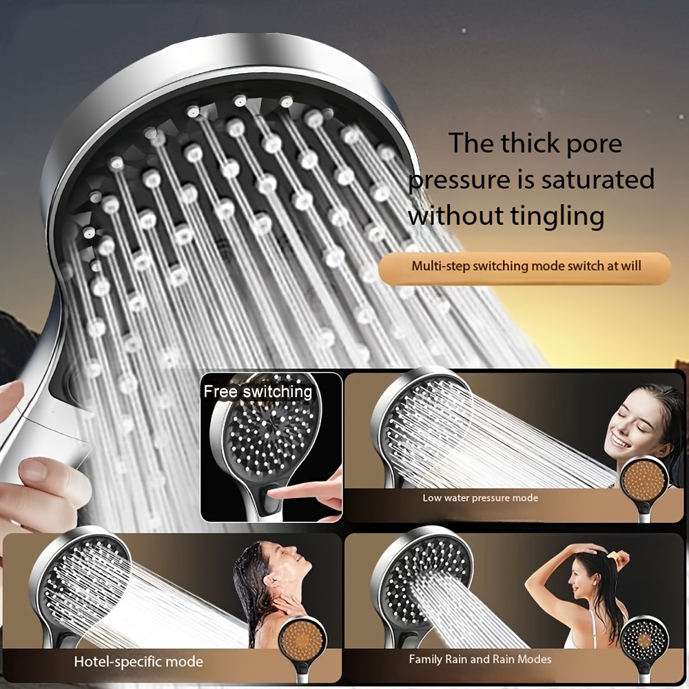 3pcs Pressure-Enhancing Showerheads Set for Home Use