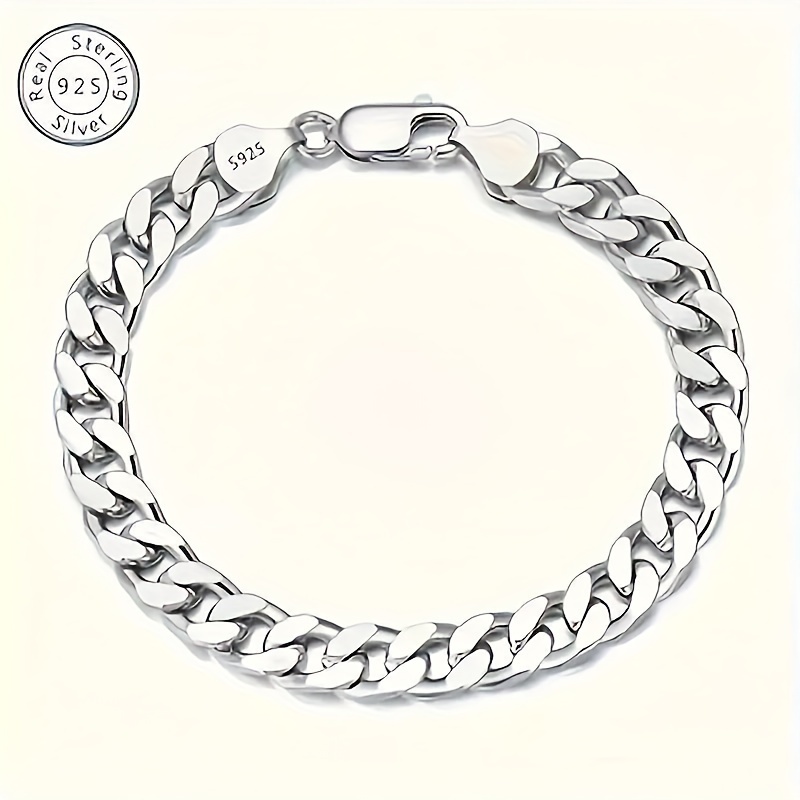 

925 Silver Men's Trend Personality Street Snake Bracelet, To Prevent Allergies, Valentine's Day To Give Boyfriend Anniversaries Birthday Gifts, Gift Exquisite Packaging Box