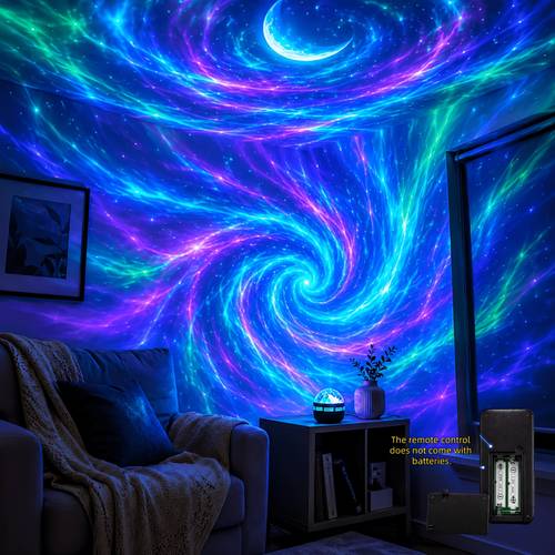aurora projector projection 16 color remote control night light unique spiral dome star ceiling lamp 3d rotating nebula projection for bedroom living room party decor