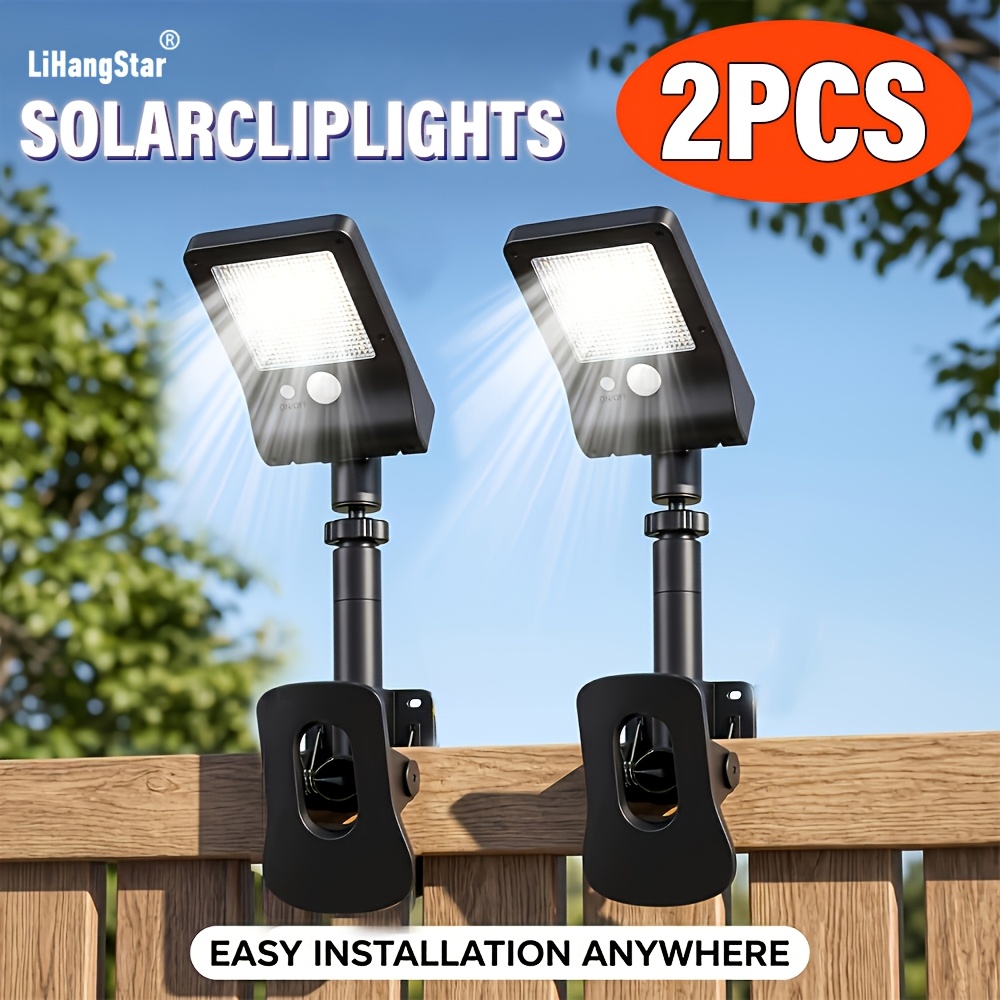 Lihangstar 2pcs Smart Light, Outdoor Wall Light, Human Body Induction Led Light, No Punching, Suitable For Courtyard, Fence