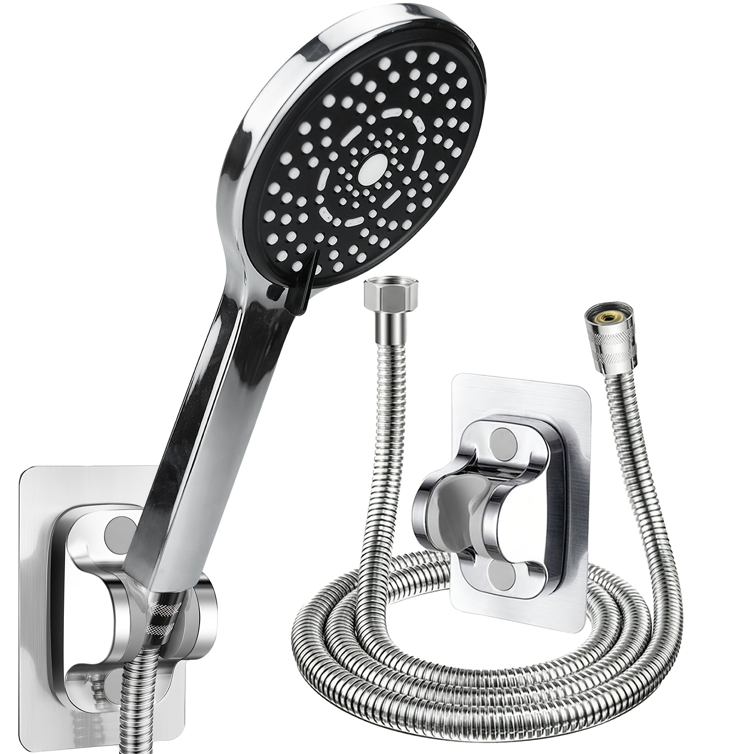 E-shop Schwarzes Gesicht Duschset, ein neues 5-Funktionen Duschkopf-Set, mit einem Hochdruck-Handbrausekopf mit Spiegelende, inklusive einer 1,5M