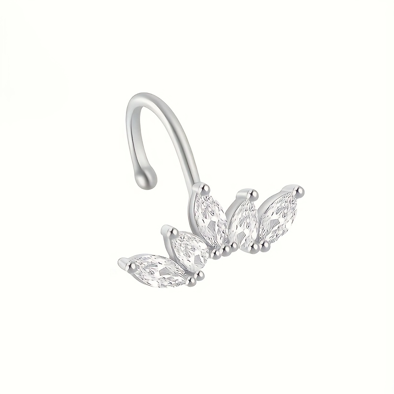 Crown Horseshoe Zirconia Ear Clip, Gift for Girlfriend