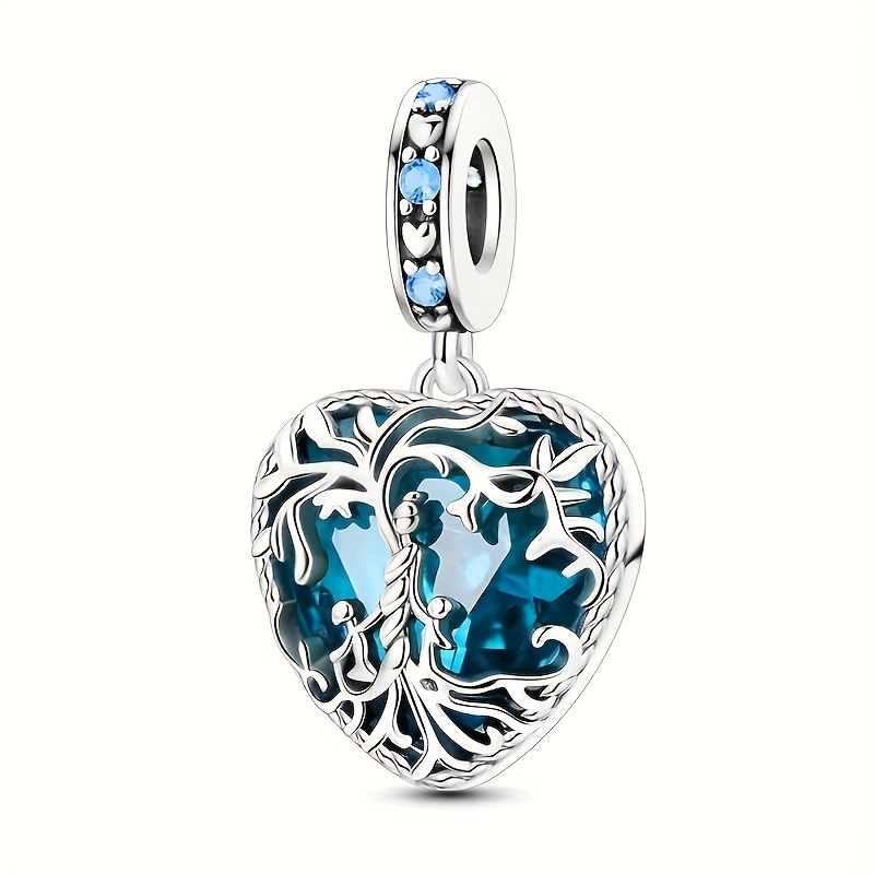 1pc 925 Silvery Plated Tree Of Life Pendant Silvery Charm Pendant Bead Fit 's Bones Bracelet Jewelry Valentine's Day Gift