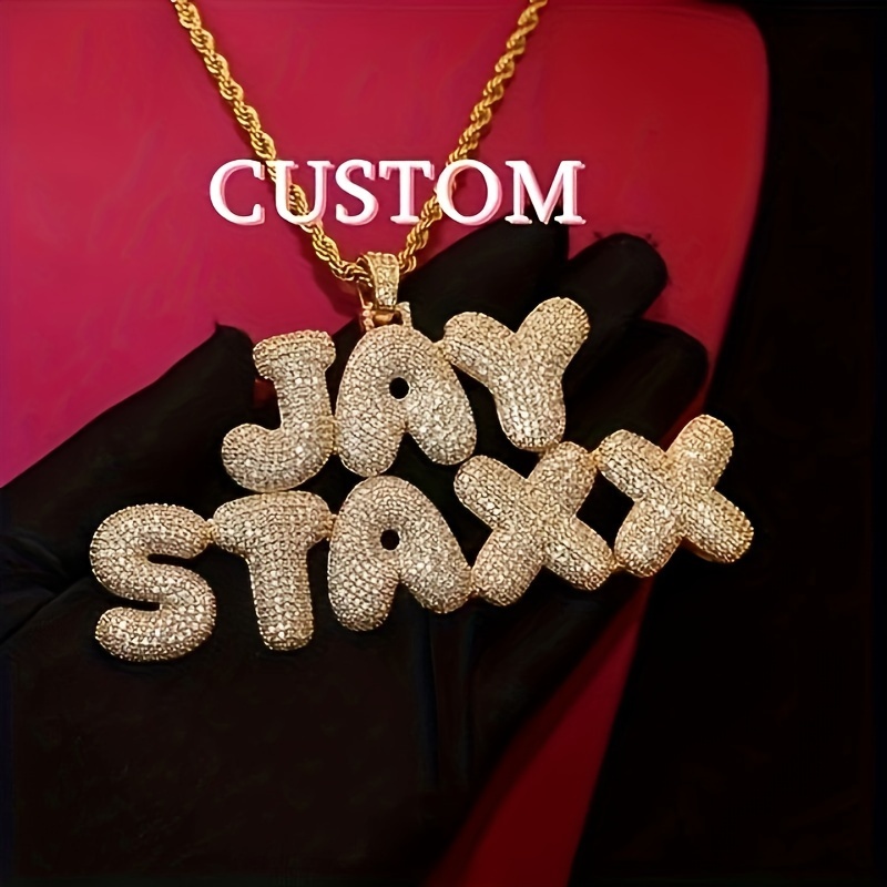 

Necklace For Men, Customized Letter Pendant, Hip-hop Necklace Gifts, Father's Day Gifts