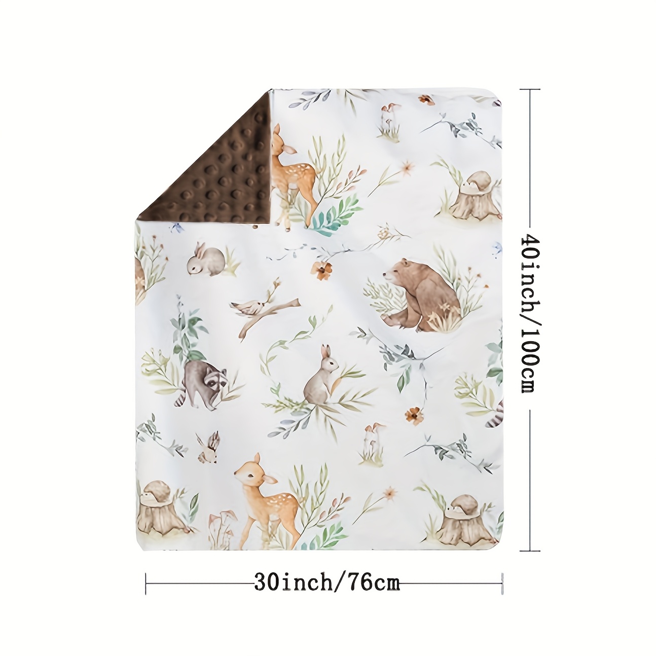 Bear print baby blanket
