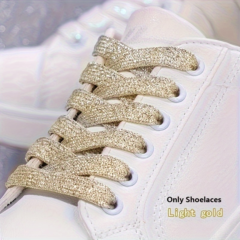TEMU 1 paire 2pcs Lacets de Luxe en Strass Diamant Lacets de Chaussures Baskets Lacets DIY Filles Hommes Lacet Rond 100cm/140cm