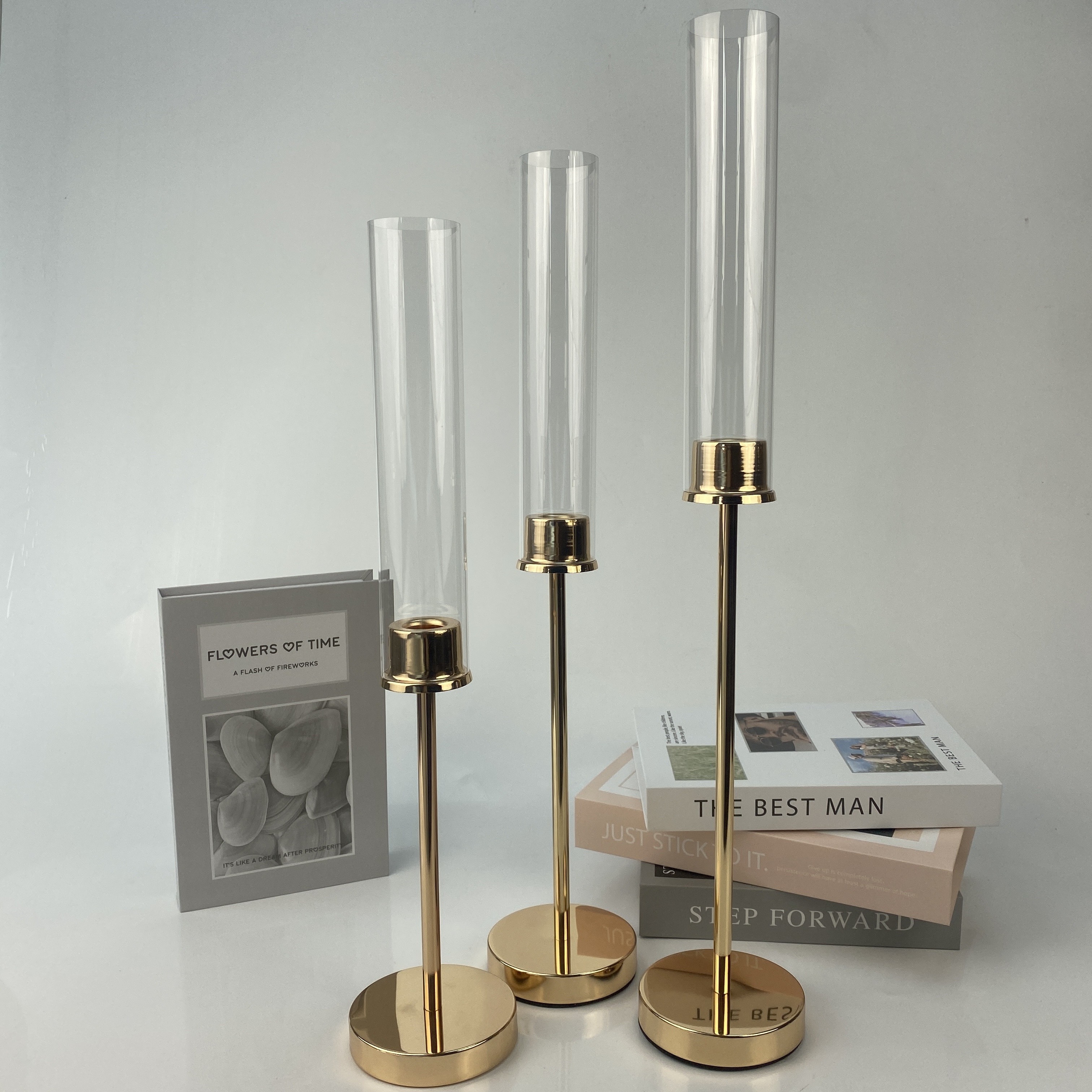

Set, Candelabra Gold Candle Holders, Tapered Candle Holders With Removable Acrylic, Tall Brass Candelabra, Candelabra Candelabra Long Candle Holders For Dining Table Centerpieces, Home Use
