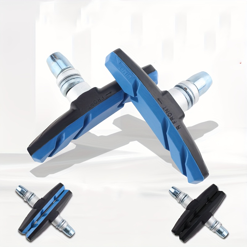 

2pcs Rubber Bike Brake Pads For Mountain & Road Bikes - Compatible, Blue, Bicycle Brake Pads