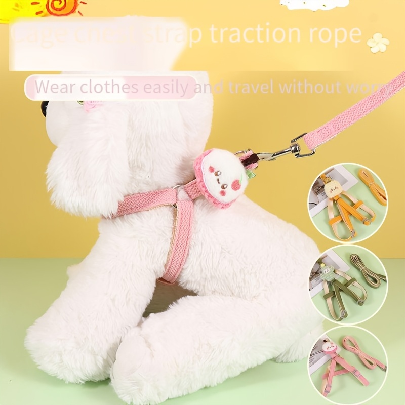 Adjustable Dog Harness with Leash for Small to Medium Dogs