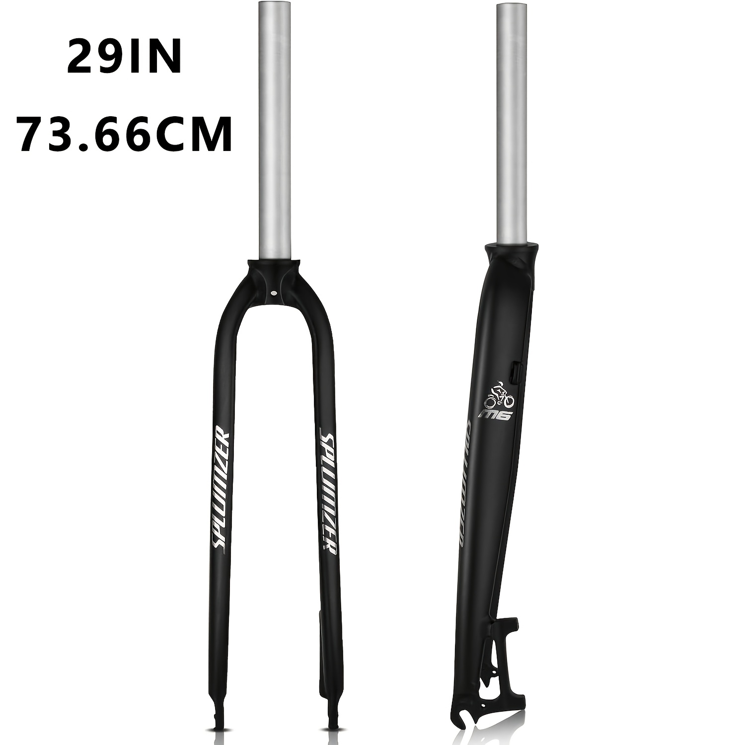 Image of 1-1/8" 26/27.5/29" Aluminum Alloy Rigid Disc Brake Mountain Bike Fork, 28.6mm Straight Tube Front Forks For Mountain Biking
