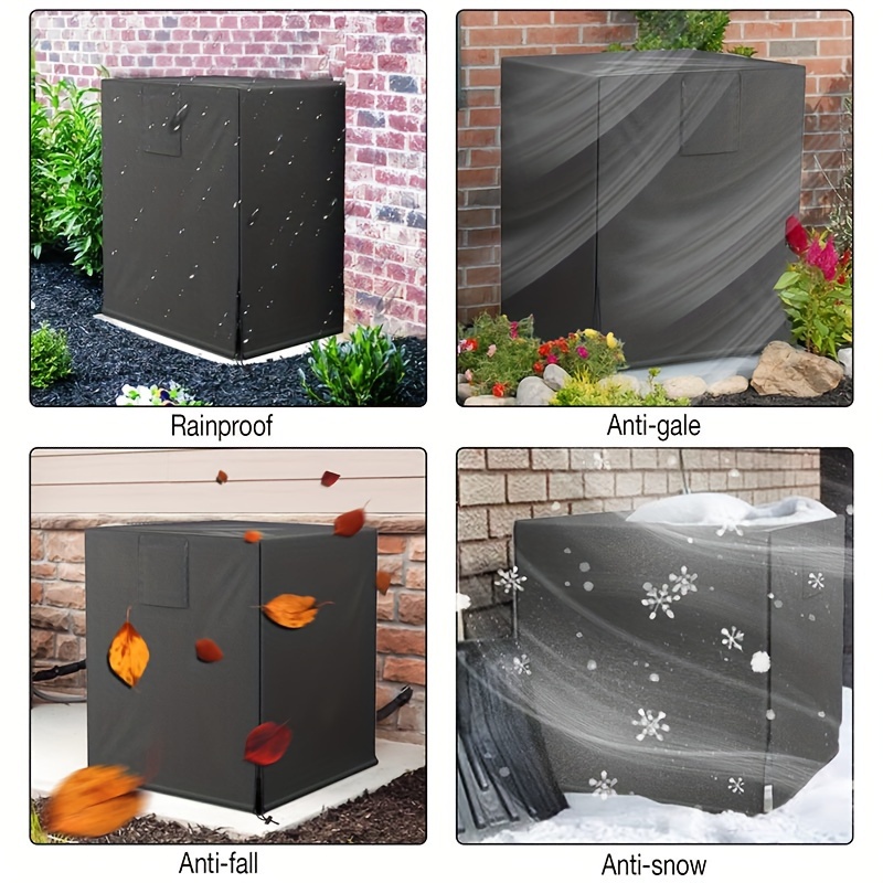 waterproof outdoor air conditioner cover 600d oxford fabric square vertical ac hood rain sun snow protection polypropylene material no electricity needed details 2