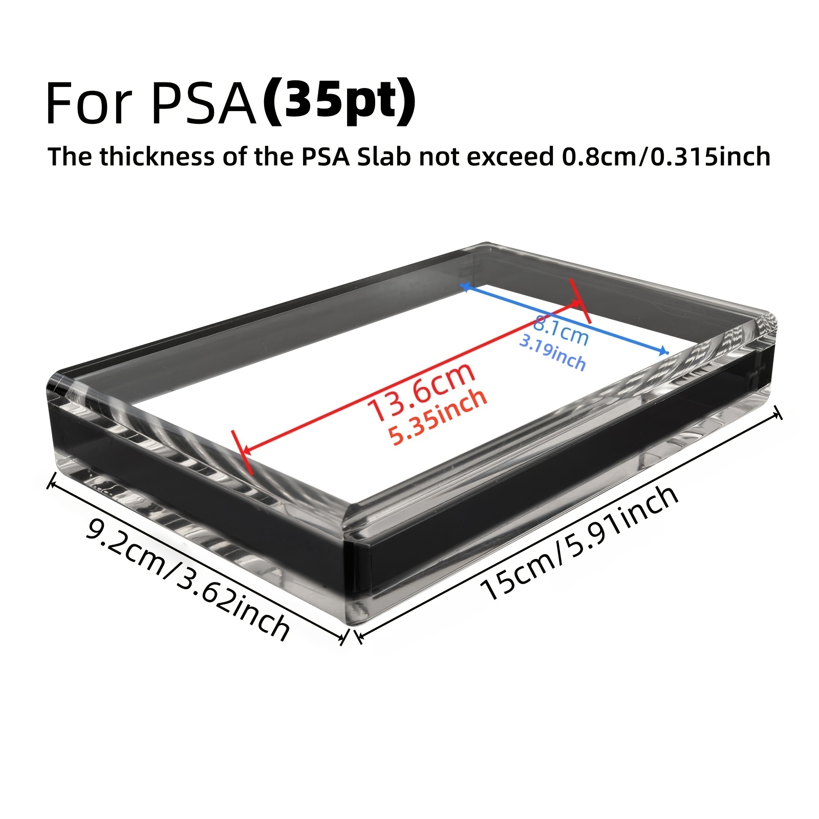 thickened psa cgc bgs graded card slab display stand top - Temu