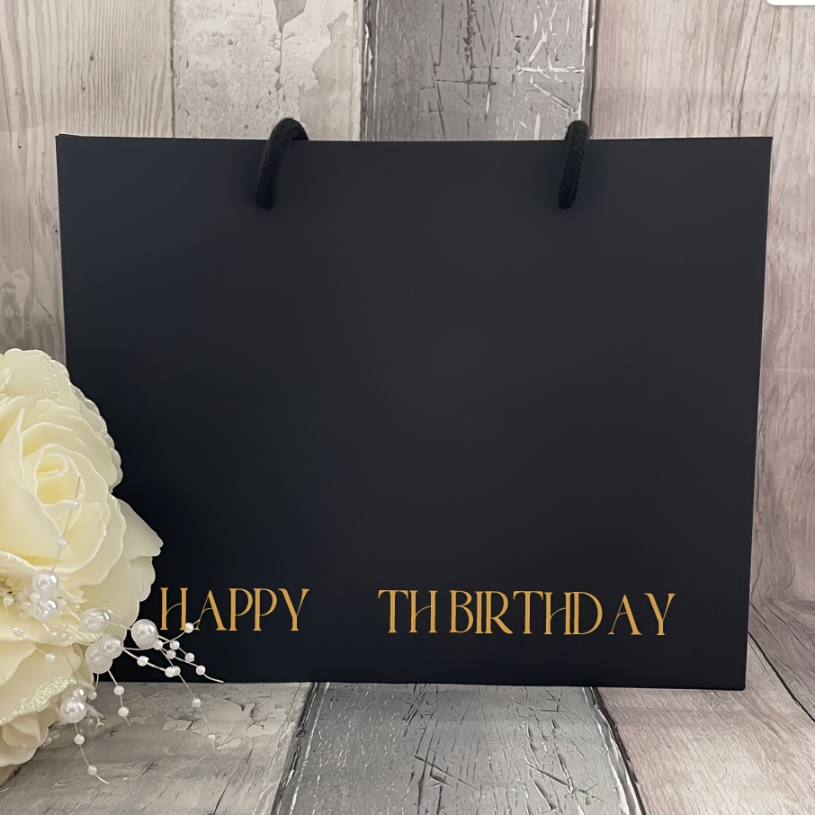 TEMU Personalized Name & Age Custom Gift Bags Suitable For Birthdays, Weddings, Showers - Elegant Presentation Bags With - Closure, Order Compatible