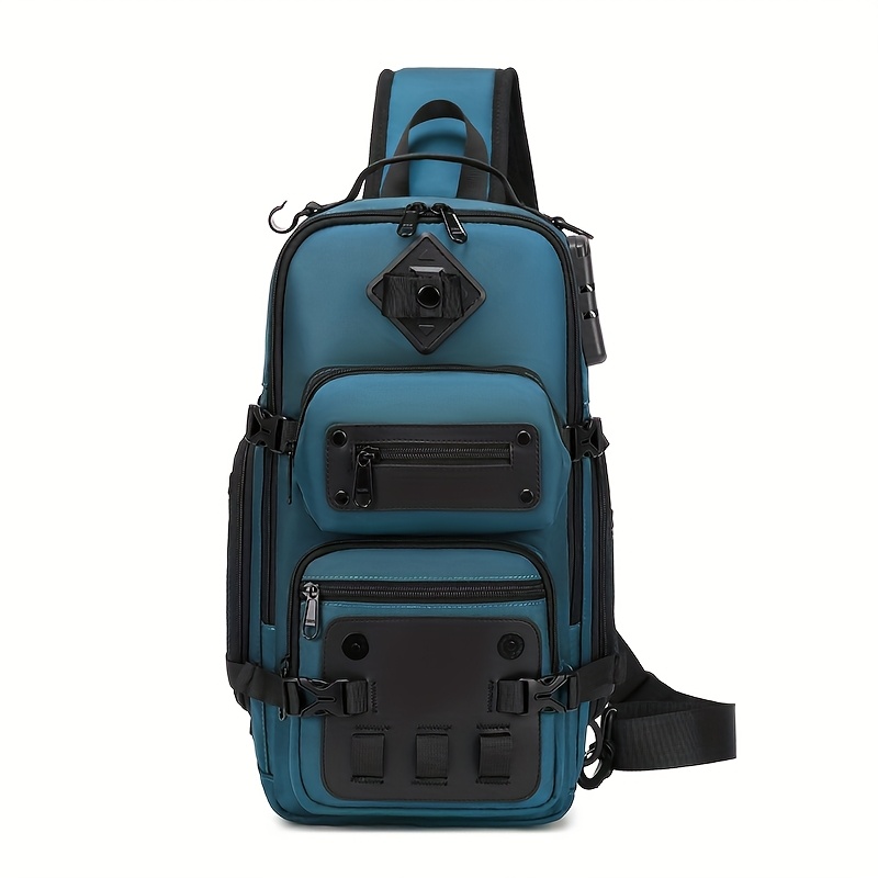 Heren Sling Bag Waterbestendig Anti Diefstal Leren Borsttas Cross Body Bag Schouder Rugzak Casual kopen vanaf een prijs van 32