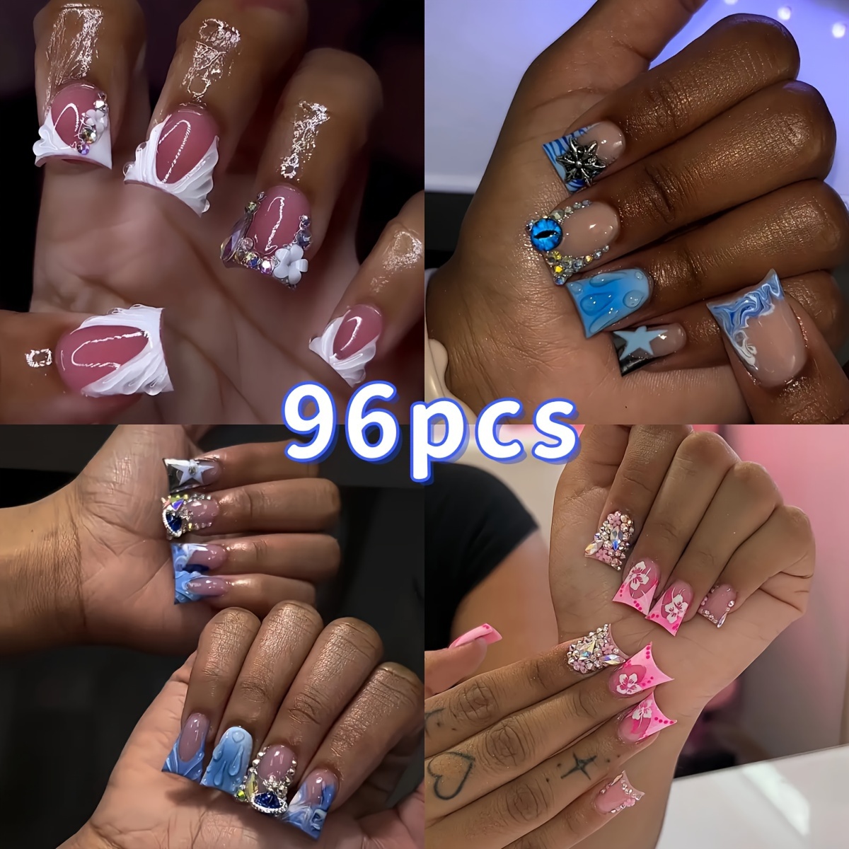 

96pcs Set, & , , Length, & File, & , , & Women