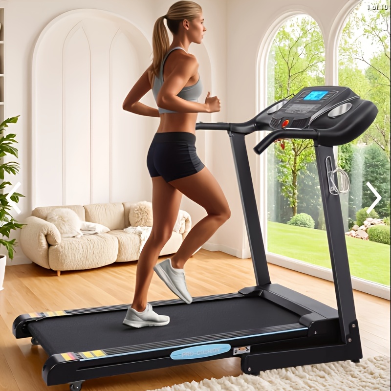 Auto Incline Folding Treadmill with 12% Incline, 2.5HP Motor, 15 Preset Programs & 8.5 MPH Speed - Easy Assembly, Durable Home Gym Equipment, Black - Ideal Valentine's Day Gift for Indoor Fitness, Treadmills for Home Exercise, Sturdy Handlebar Design, Secure Strap Feature