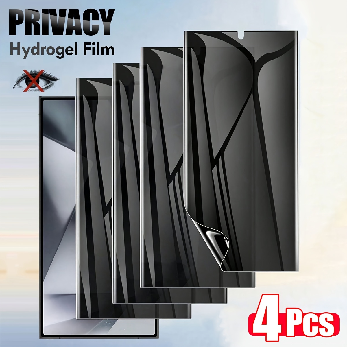 

4pcs Anti Spy Privacy Soft Hydrogel Film S25 S24 Ultra S23 Fe S22 S21 S20 Fe Full Cover Screen Protector Note 20 Plus Privacy Hydrogel Screen Protector Film (not Tempered Glass)