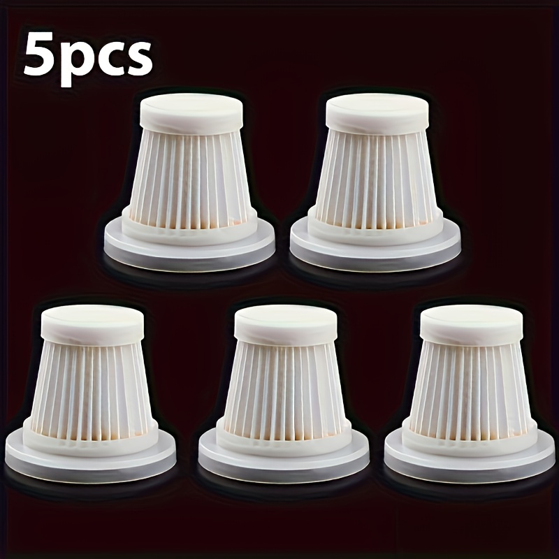 TEMU 5-pack Washable Handheld Vacuum Filters - Reusable, Compatible With Cordless Car Vacuums & Portable Vacuums, No Batteries Needed, , Compatible