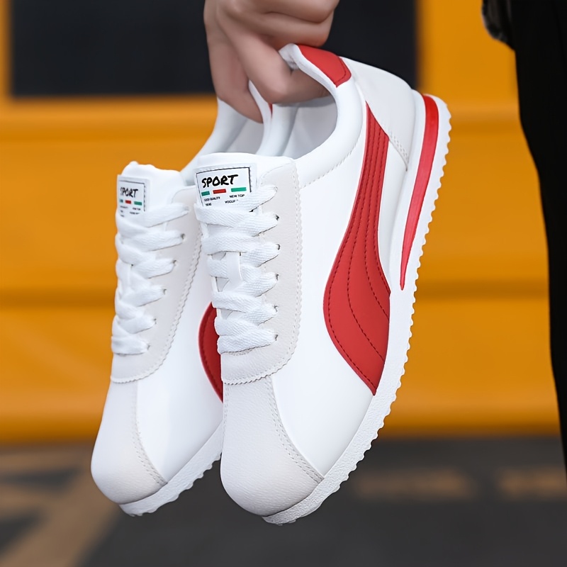 Baskets Vintage Homme Style Rétro Baskets, Chaussures Vintage Forrest Gump pour Homme, Chaussures de Loisirs Légères et Respirantes à Blocs de Couleur, Chaussures de Skate Basses Polyvalentes pour les Trajets Quotidiens et le Sport