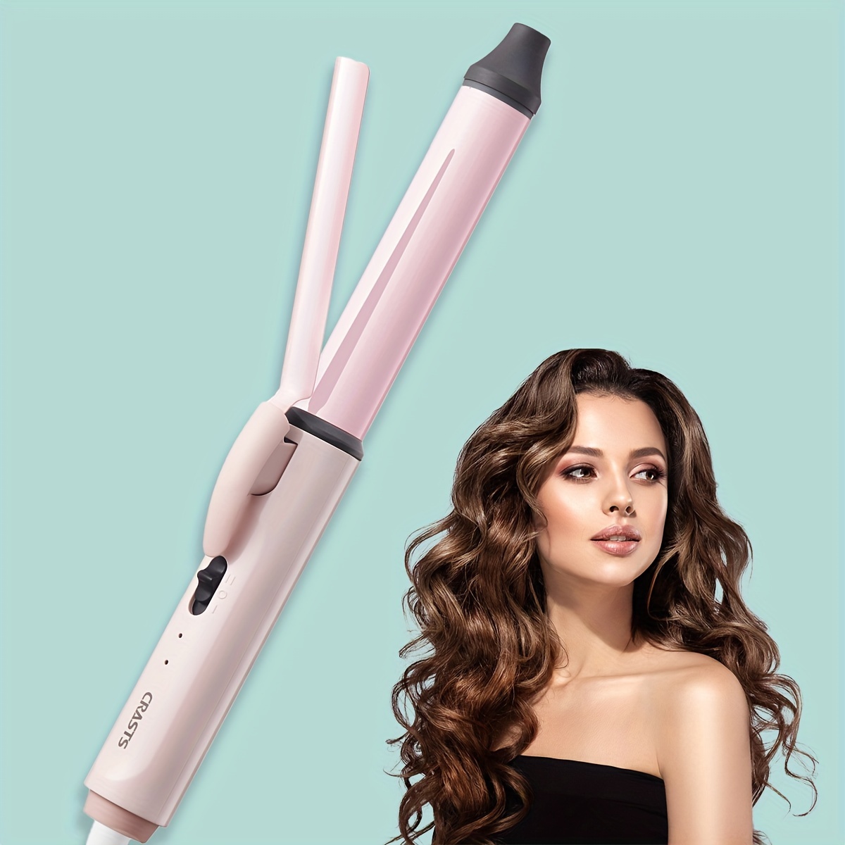 Curling Iron 25mm PTC Curler Insulated Tip Ergonomic Switch 360 Rotatable LED Indi