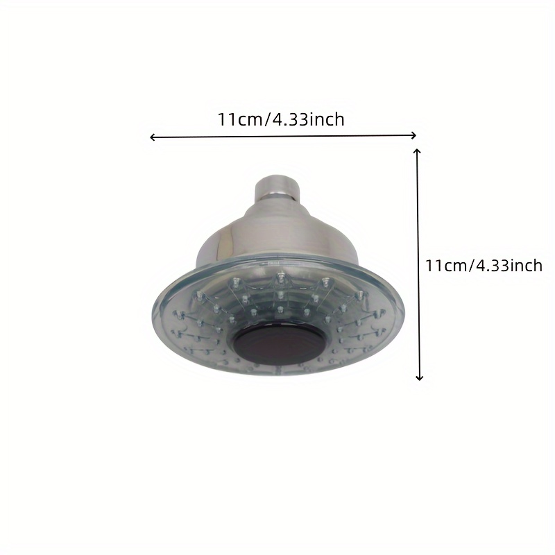 1pc led light up shower head with temperature display 4 inch wall mount hydro powered color changing with no battery needed plastic material bathroom accessories christmas lighting gift details 1
