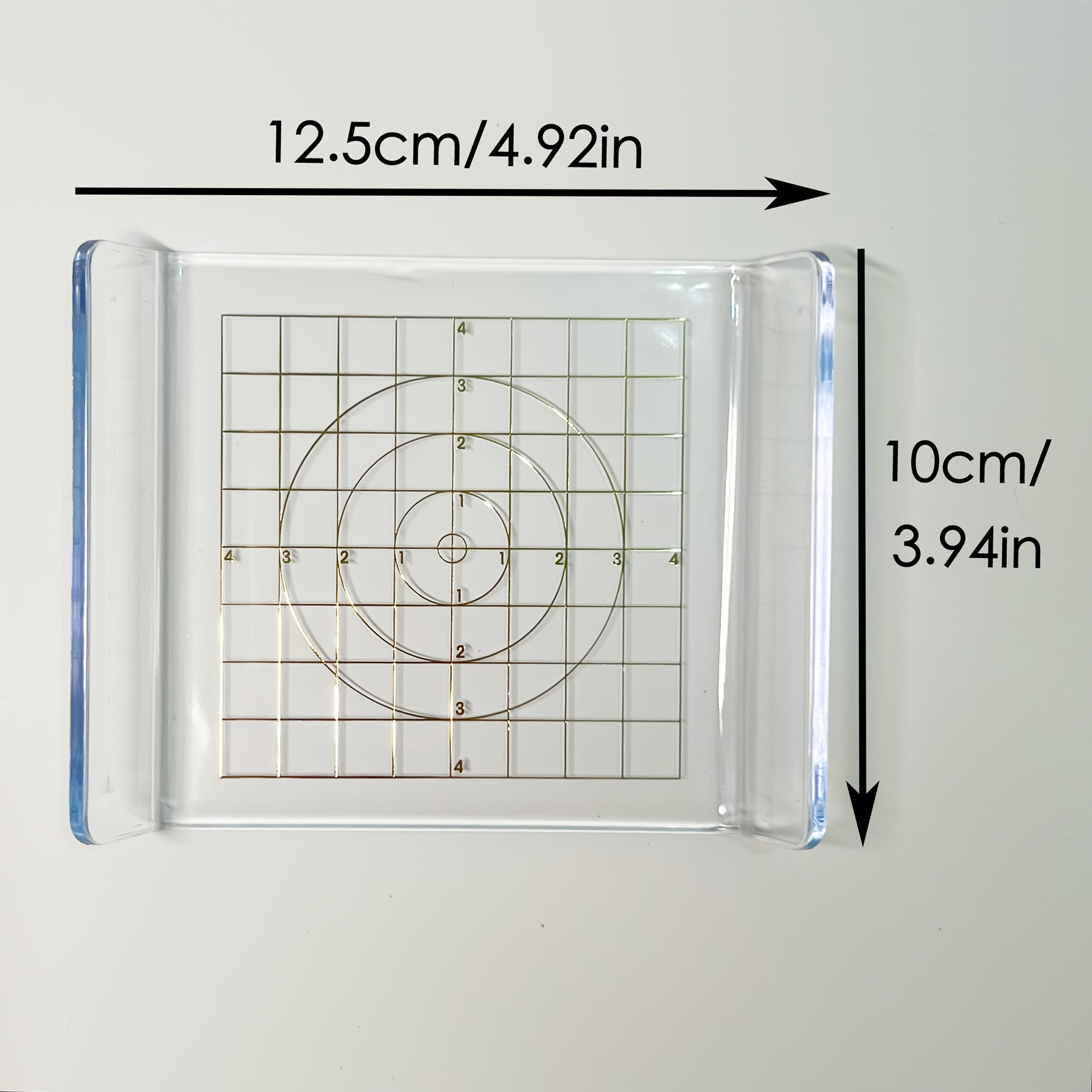 TEMU Rouleau en Plastique Durable avec Échelle de Mesure - Outil de Poterie et de Rectangulaire Épais de U pour l'Artisanat DIY, Matériau d'Artisanat