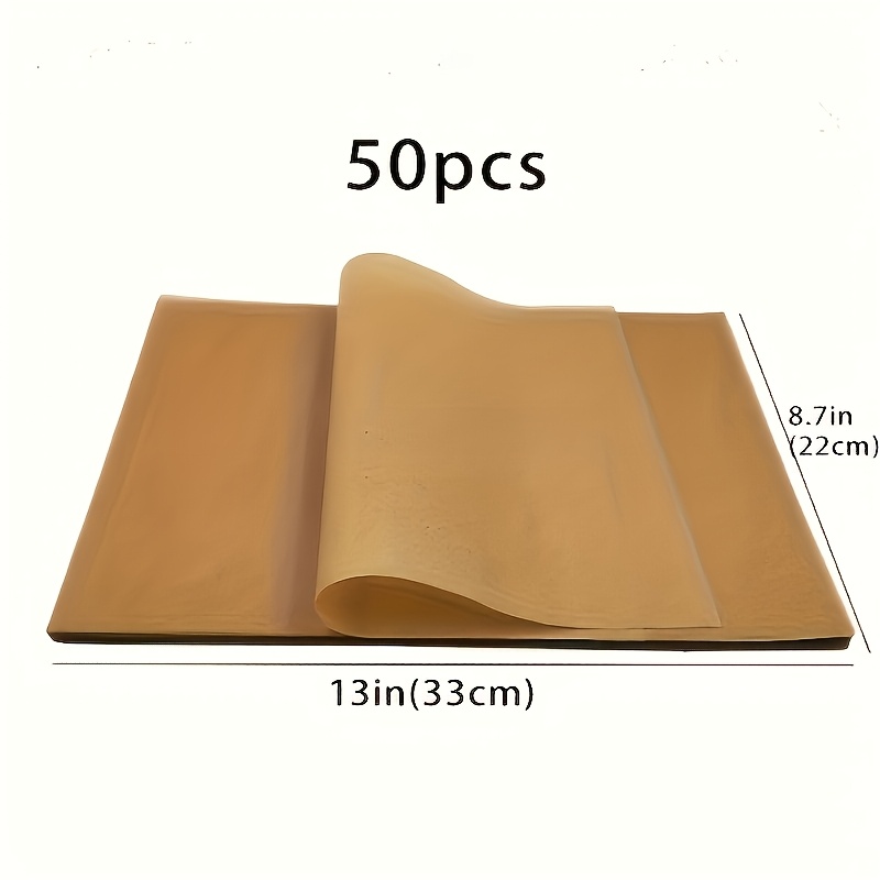 50 pack pre cut parchment paper baking sheets 9x13 inch unbleached non stick half sheet pan size for baking cooking grilling air fryer steaming deep fryer   home   enthusiasts Product details 0